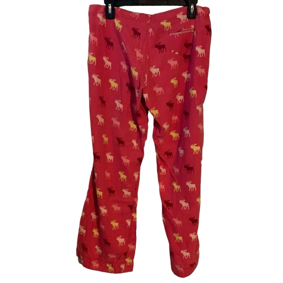 Vintage Abercrombie Logo Flannel PJ Pajama Lounge Drawstring Pants - Picture 2 of 7